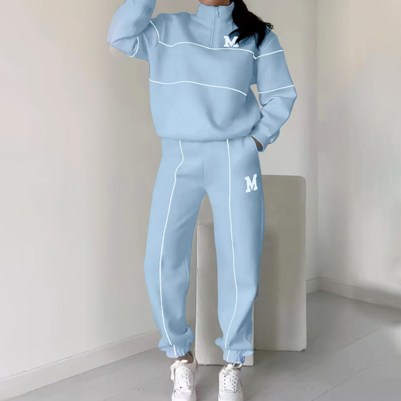 Monique | Lässiges Sweatshirt 2-teiliges Set mit Linie