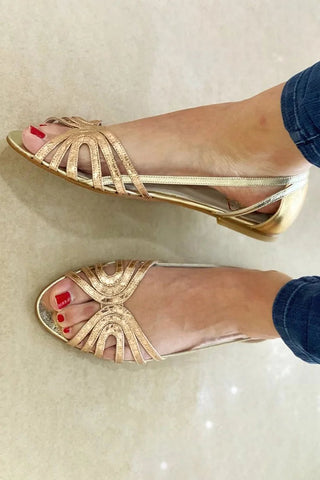 Eleonora | Goldene Sommer-Sandalen
