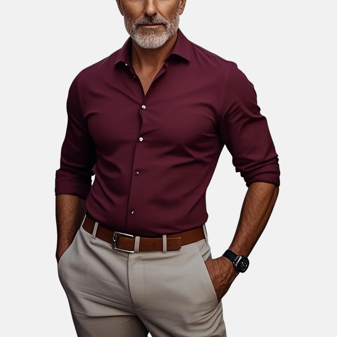 Nael Berlin | Herren Slim Fit Business Hemd mit Knitterfrei