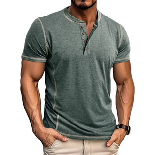 Timo | Stilvolles T-Shirt mit Henley-Ausschnitt