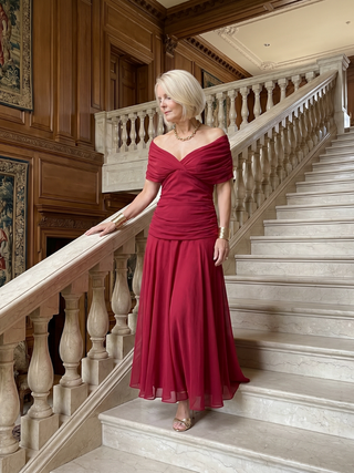Calen | Off Shoulder Midi Kleid