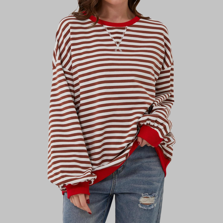 Nael Berlin | Gestreiftes Langarm-Sweatshirt mit Rundhalsausschnitt