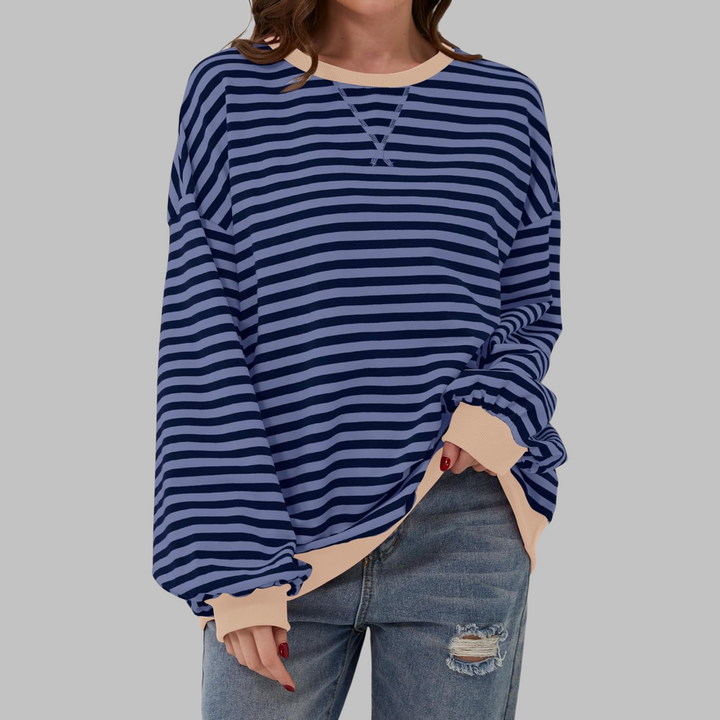 Nael Berlin | Gestreiftes Langarm-Sweatshirt mit Rundhalsausschnitt