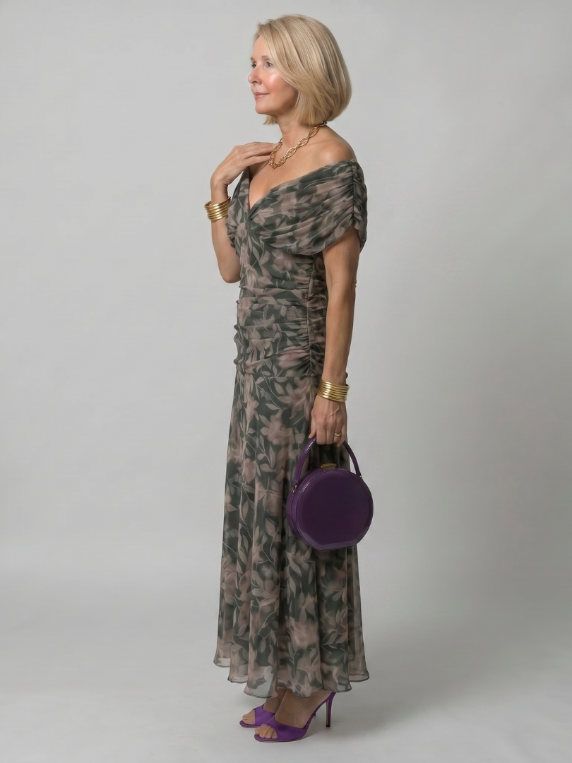 Calen | Off-Shoulder Midi-Kleid