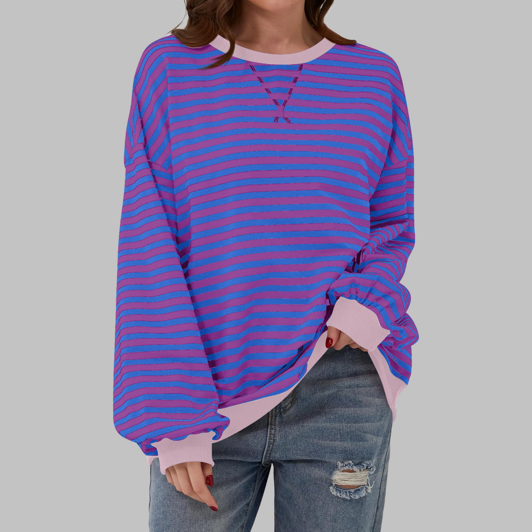 Nael Berlin | Gestreiftes Langarm-Sweatshirt mit Rundhalsausschnitt