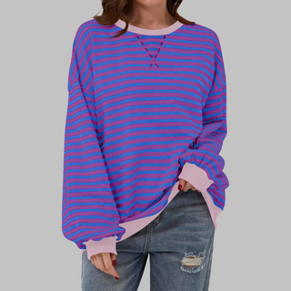 Nael Berlin | Gestreiftes Langarm-Sweatshirt mit Rundhalsausschnitt