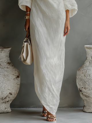 Elowen | Minimalistisches One-Shoulder-Maxikleid