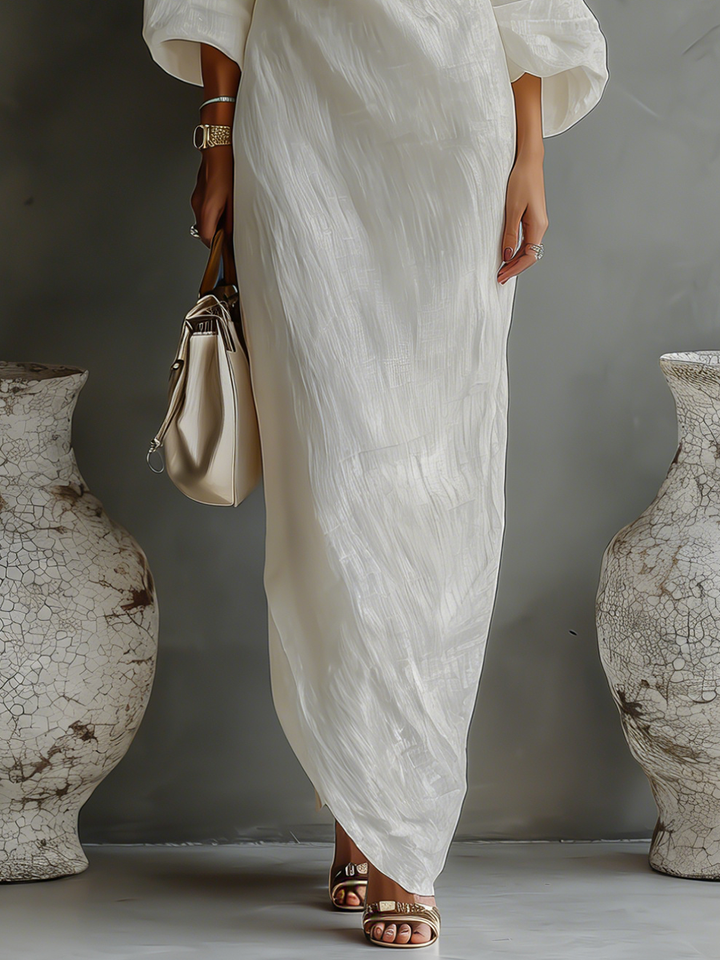 Elowen | Minimalistisches One-Shoulder-Maxikleid