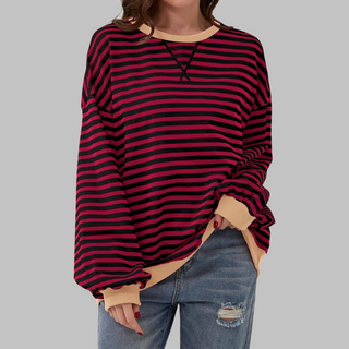 Nael Berlin | Gestreiftes Langarm-Sweatshirt mit Rundhalsausschnitt