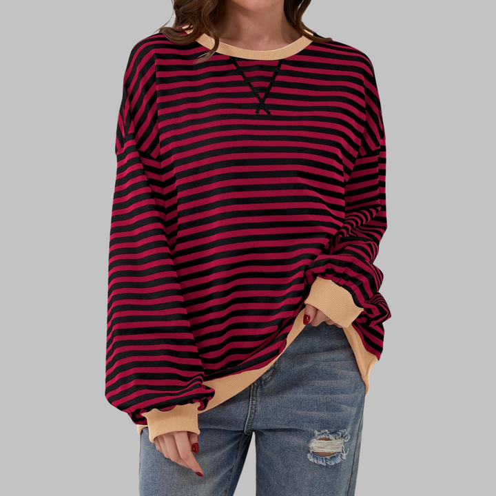 Nael Berlin | Gestreiftes Langarm-Sweatshirt mit Rundhalsausschnitt