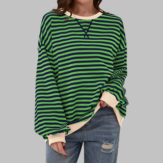 Nael Berlin | Gestreiftes Langarm-Sweatshirt mit Rundhalsausschnitt