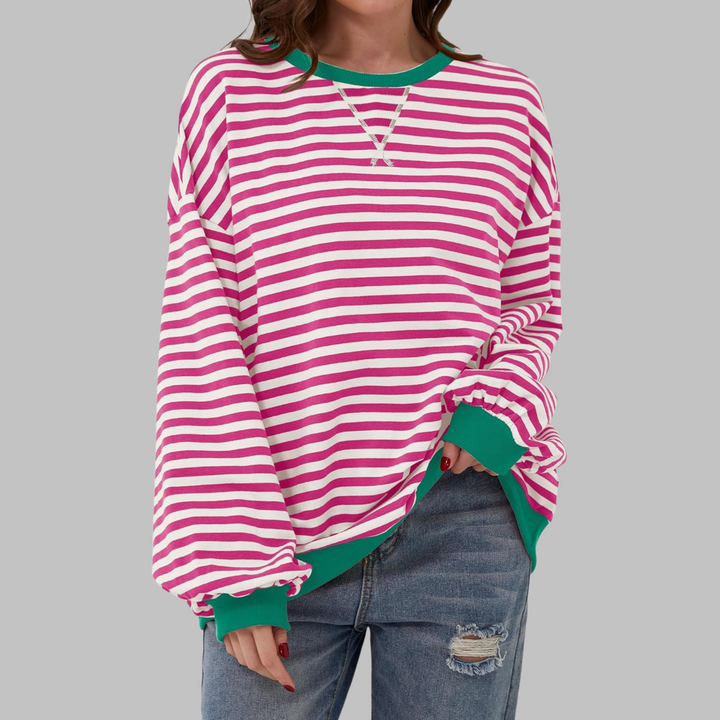 Nael Berlin | Gestreiftes Langarm-Sweatshirt mit Rundhalsausschnitt