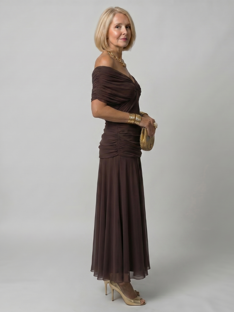 Calen | Off Shoulder Midi Kleid