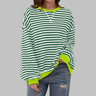 Nael Berlin | Gestreiftes Langarm-Sweatshirt mit Rundhalsausschnitt