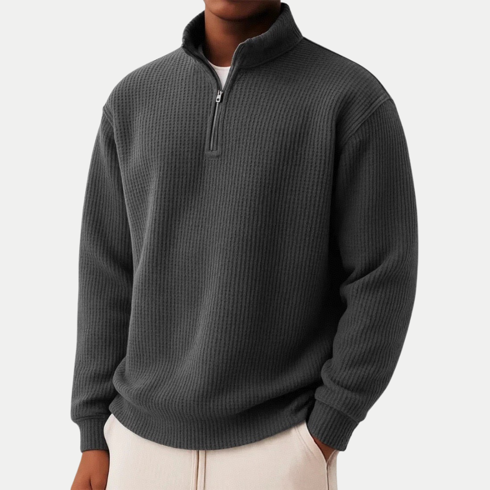 Nael Berlin | Strickpullover mit Troyer-Kragen