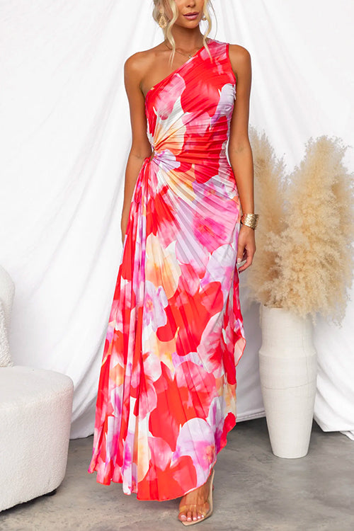 Yanira | Plissiertes One-Shoulder-Kleid