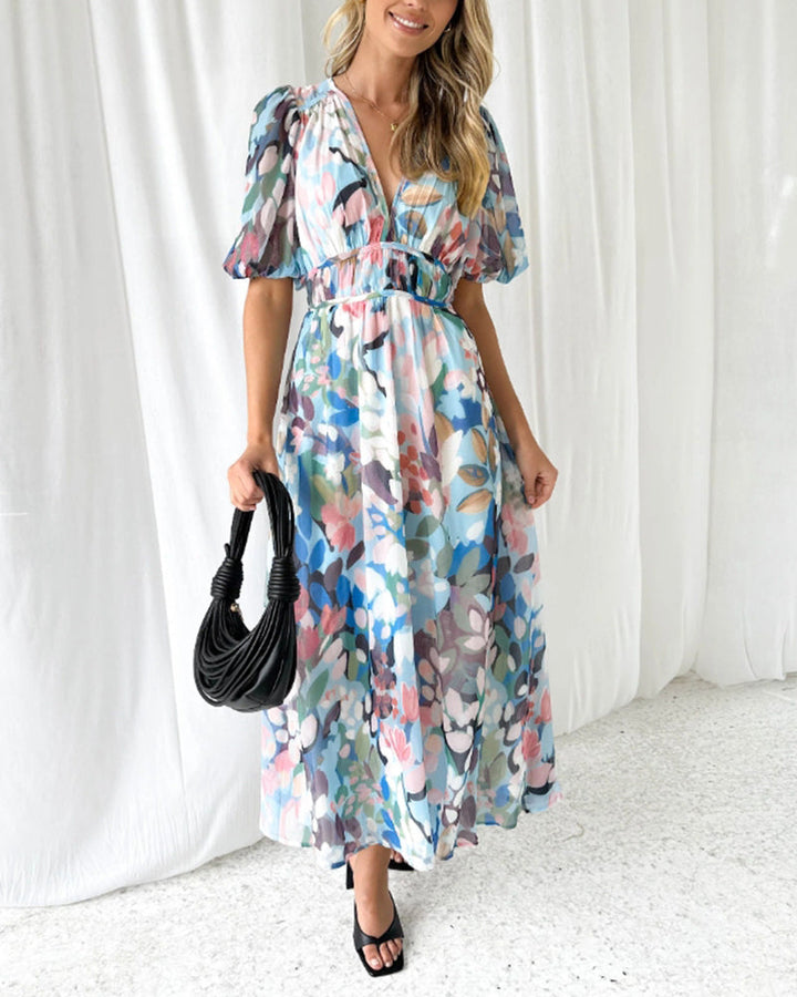 Celine | Feminines Kleid mit Blumenmuster