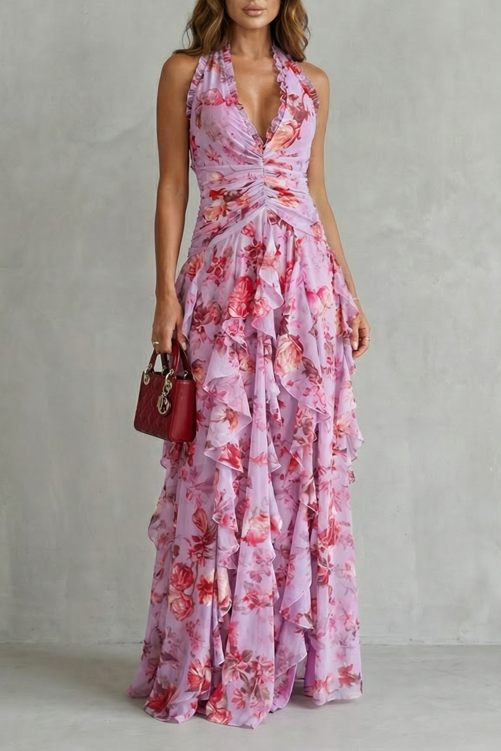 Belladina | Maxikleid mit Rosenmuster