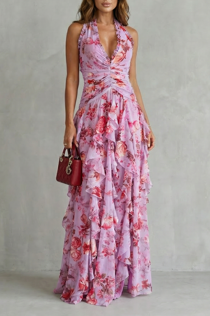 Belladina | Maxikleid mit Rosenmuster