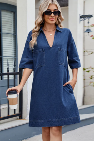 Jade | Lässiges Jeanskleid