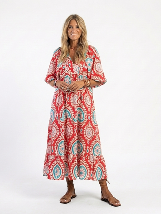 NAEL BERLIN | Boho-Midikleid mit Kaschmir-Print Martine