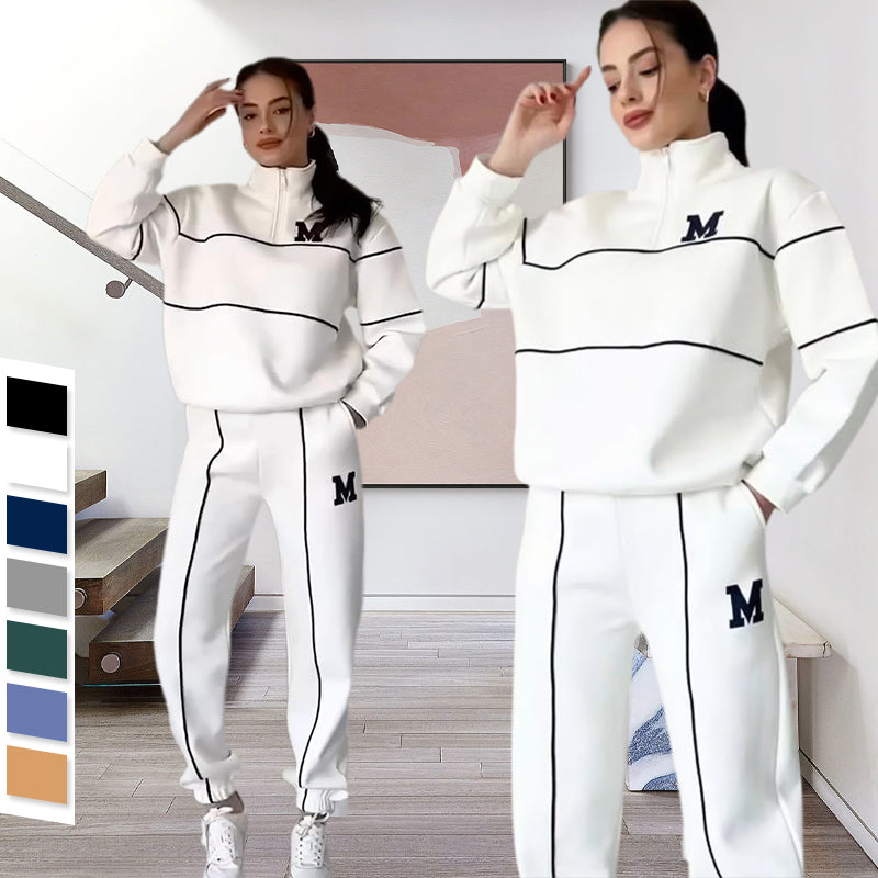 Monique | Lässiges Sweatshirt 2-teiliges Set mit Linie
