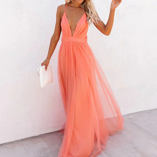 Ginevra | Maxikleid in Koralle