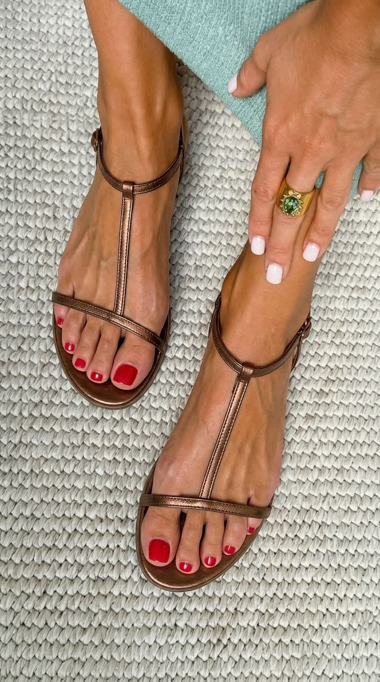 Rosalba | Goldene Sandalen für den Frühling