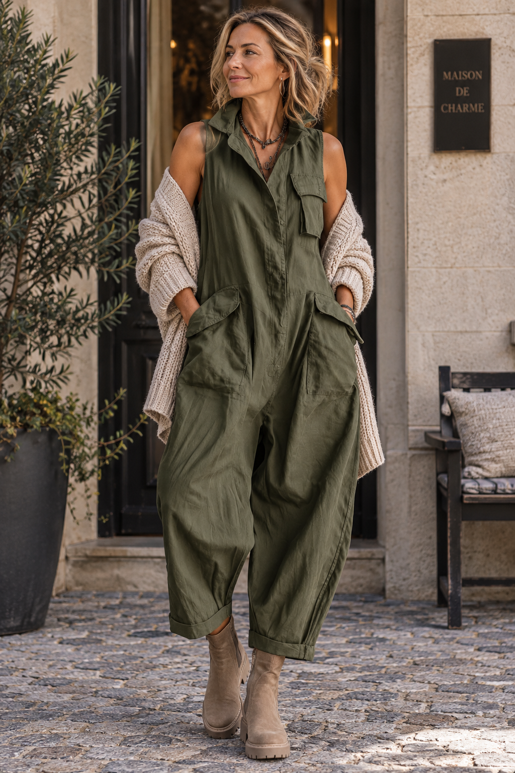 Freya | Ärmelloser Jumpsuit