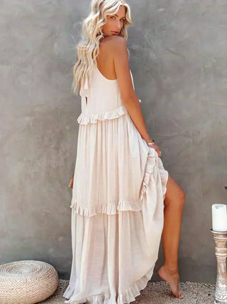 Lou | Elegantes ärmelloses Kleid mit Rüschen