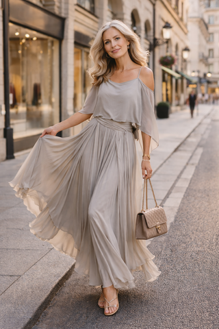 Helene – Drapiertes elegantes Abendkleid