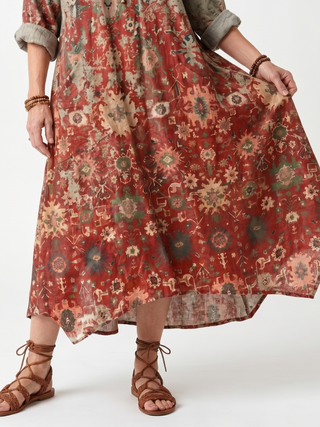 NAEL BERLIN | Bedrucktes Boho-Midikleid mit Taschen Sylvie
