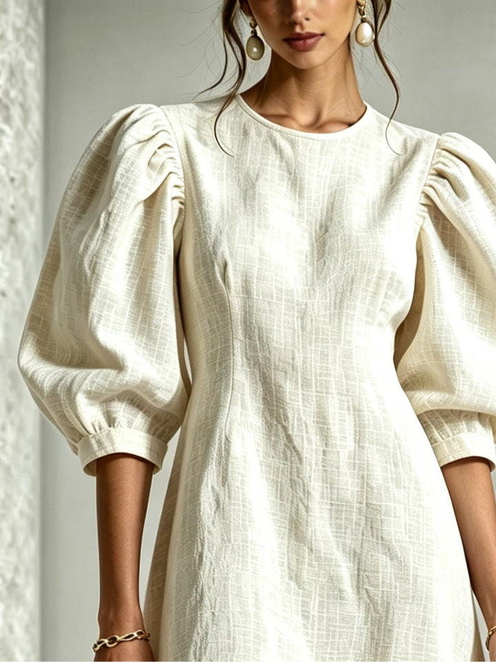 Elaine™ | Chic Puff Sleeve Floral Dress