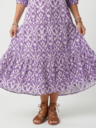 NAEL BERLIN | Bedrucktes Boho-Midikleid mit Bommeln Brigitte
