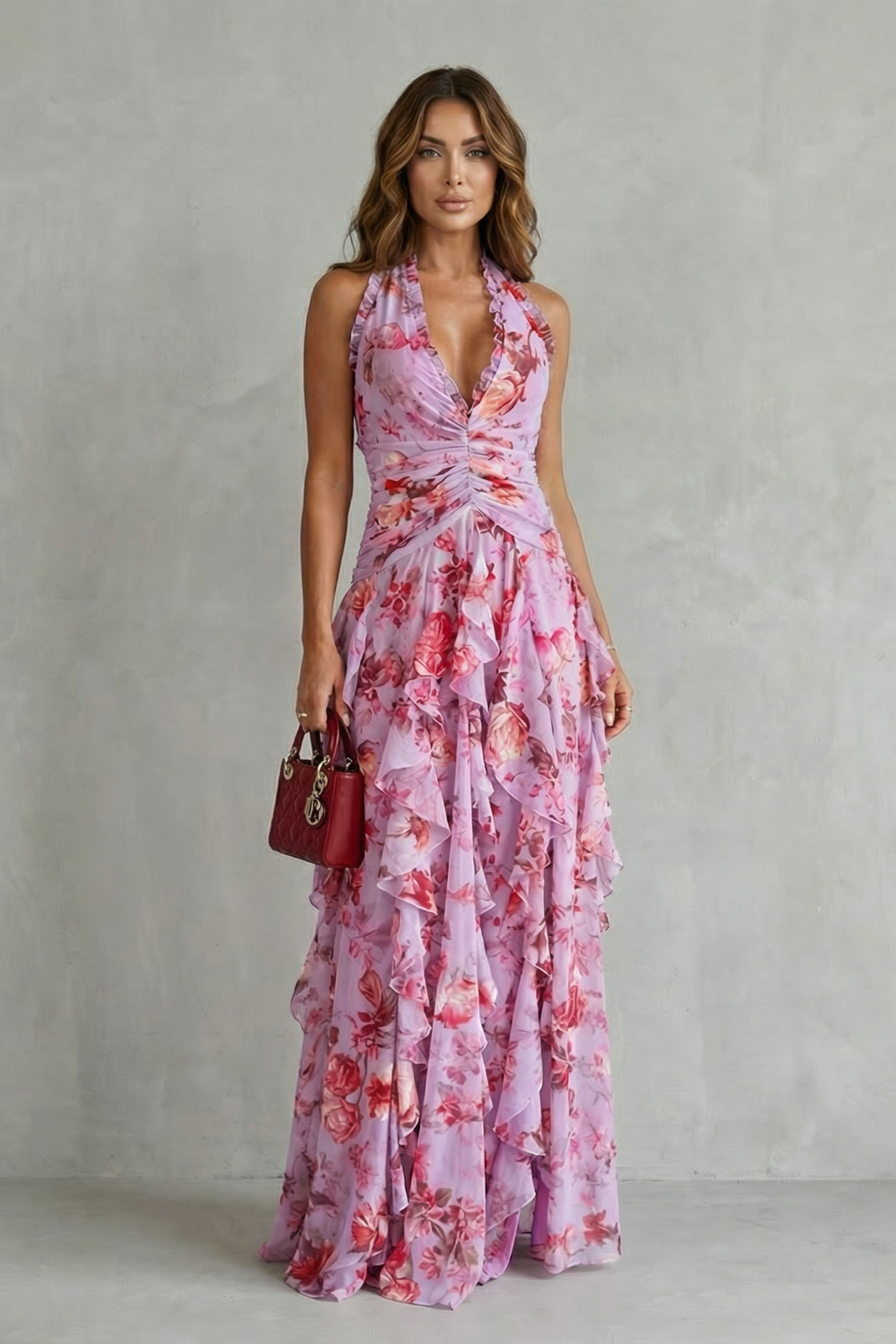 Belladina | Maxikleid mit Rosenmuster