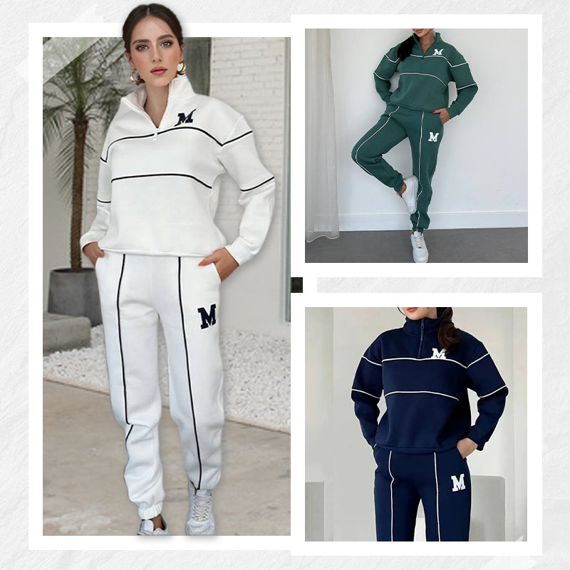 Monique | Lässiges Sweatshirt 2-teiliges Set mit Linie