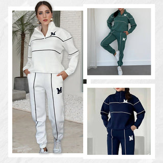 Monique | Lässiges Sweatshirt 2-teiliges Set mit Linie