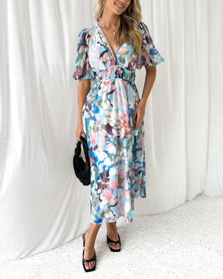 Celine | Feminines Kleid mit Blumenmuster