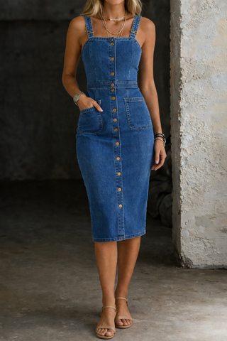 Indira | Jeanskleid mit Knopfleiste