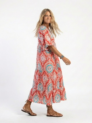 NAEL BERLIN | Boho-Midikleid mit Kaschmir-Print Martine