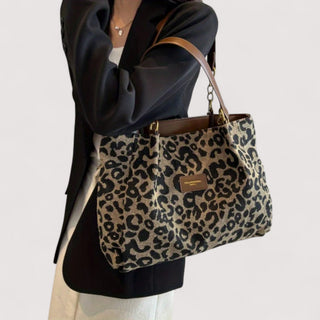 Lévrier – Leopard Canvas Einkaufstasche