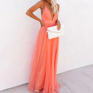 Ginevra | Maxikleid in Koralle