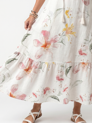 NAEL BERLIN | Geblümtes Boho-Midikleid mit Volants Pauline