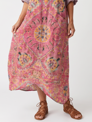 NAEL BERLIN | Bedrucktes Boho-Midikleid mit Taschen Margot