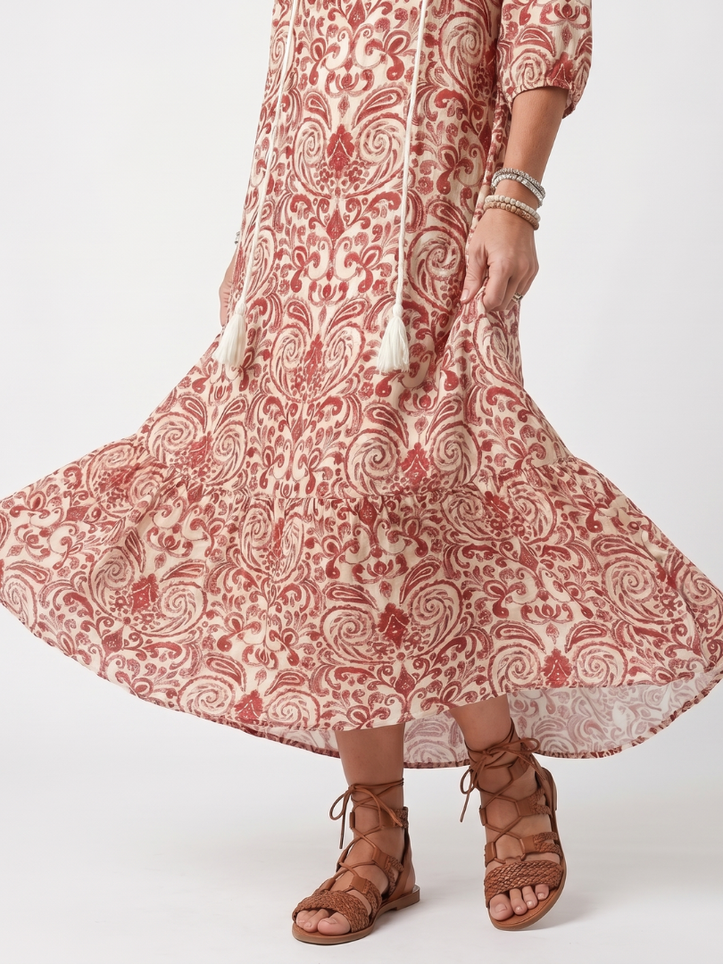 NAEL BERLIN | Boho-Midikleid mit Bommeln Lucie