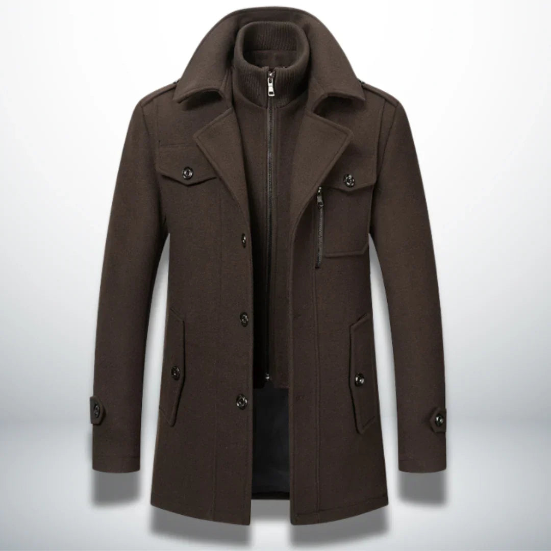 Nael Berlin | Luxuriöser Doppelkragen-Trenchcoat für Herren