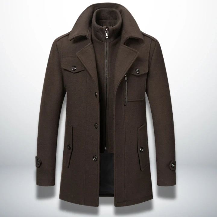 Nael Berlin | Luxuriöser Doppelkragen-Trenchcoat für Herren