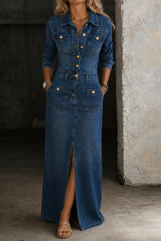 Leila | Klassisches Jeanskleid