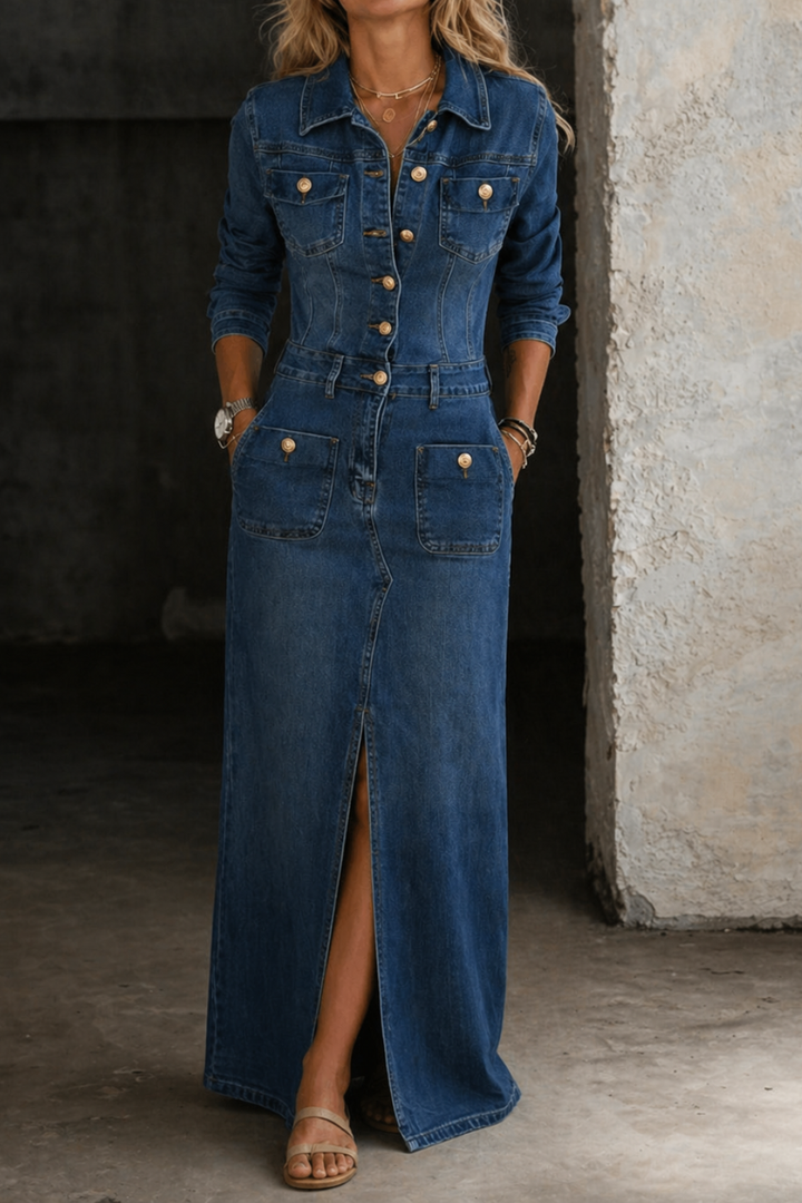 Leila | Klassisches Jeanskleid