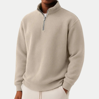 Nael Berlin | Strickpullover mit Troyer-Kragen